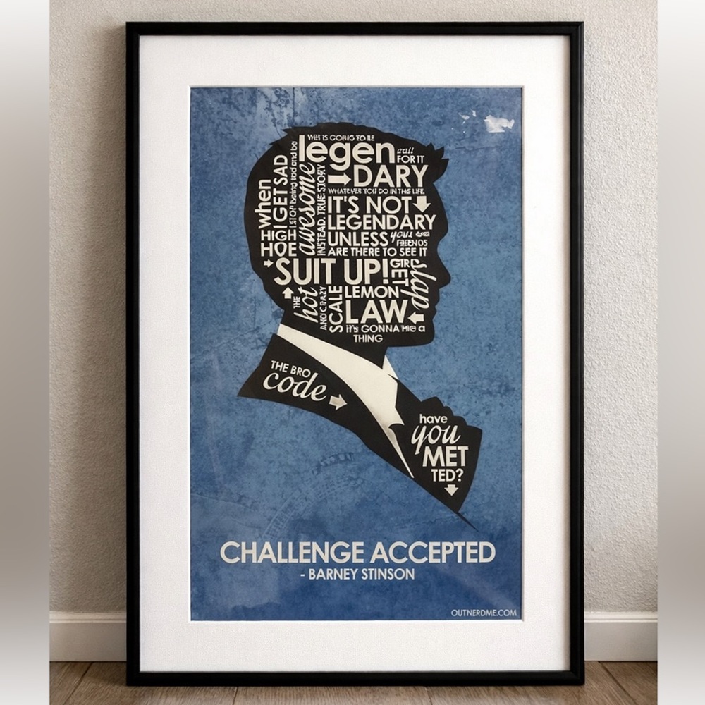 BARNEY STINSON ART POSTER “How I met your Mother” NWOT